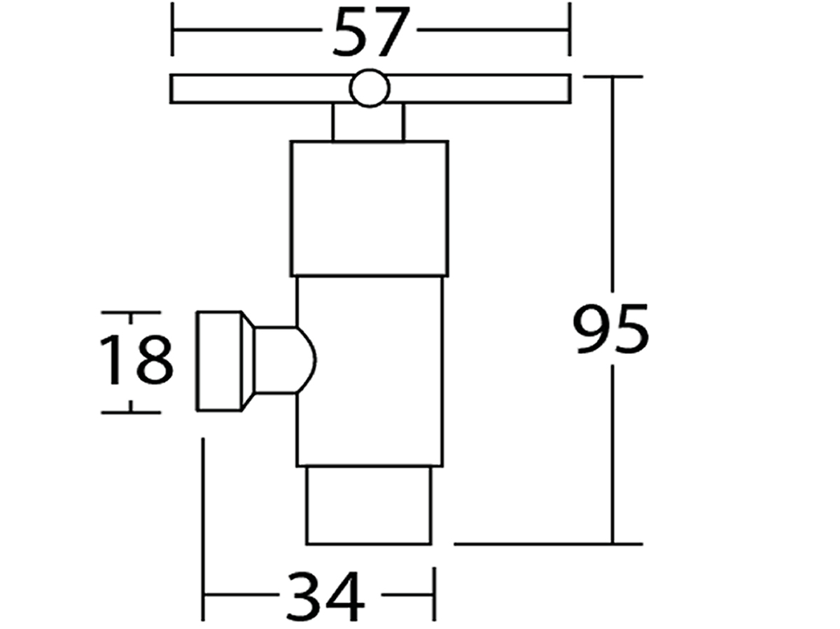 AV-2404 Angle Valve Dimension