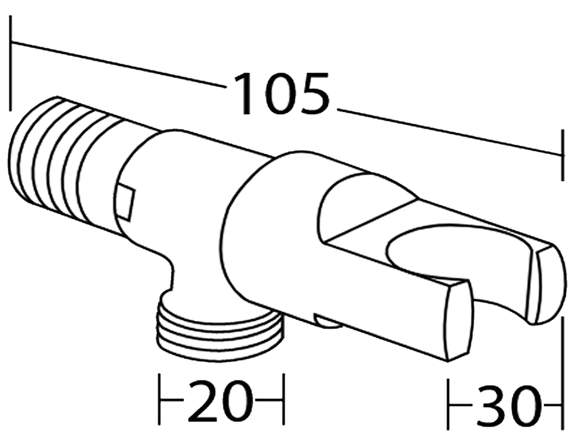 AV-2411 Angle Valve Dimension