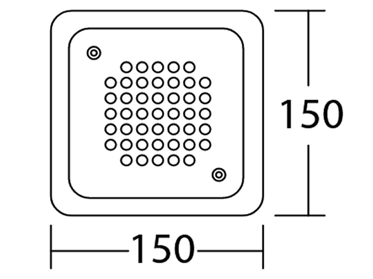 VFT-113 Brass Anti Vandal Floor Trap With Screw Dimension