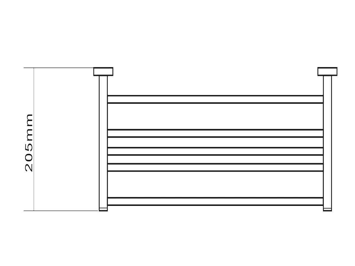 3402 Towel Rack With Bar Dimension B