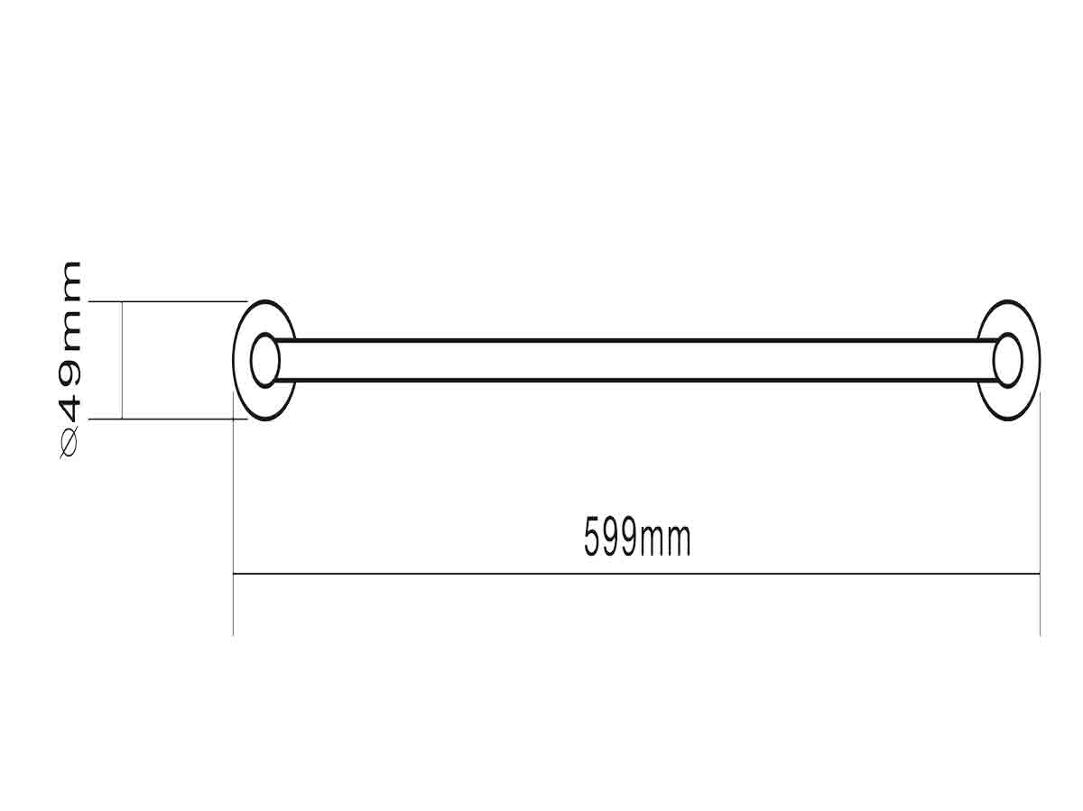 3404-24/3404-28 Double Towel Bar Dimension