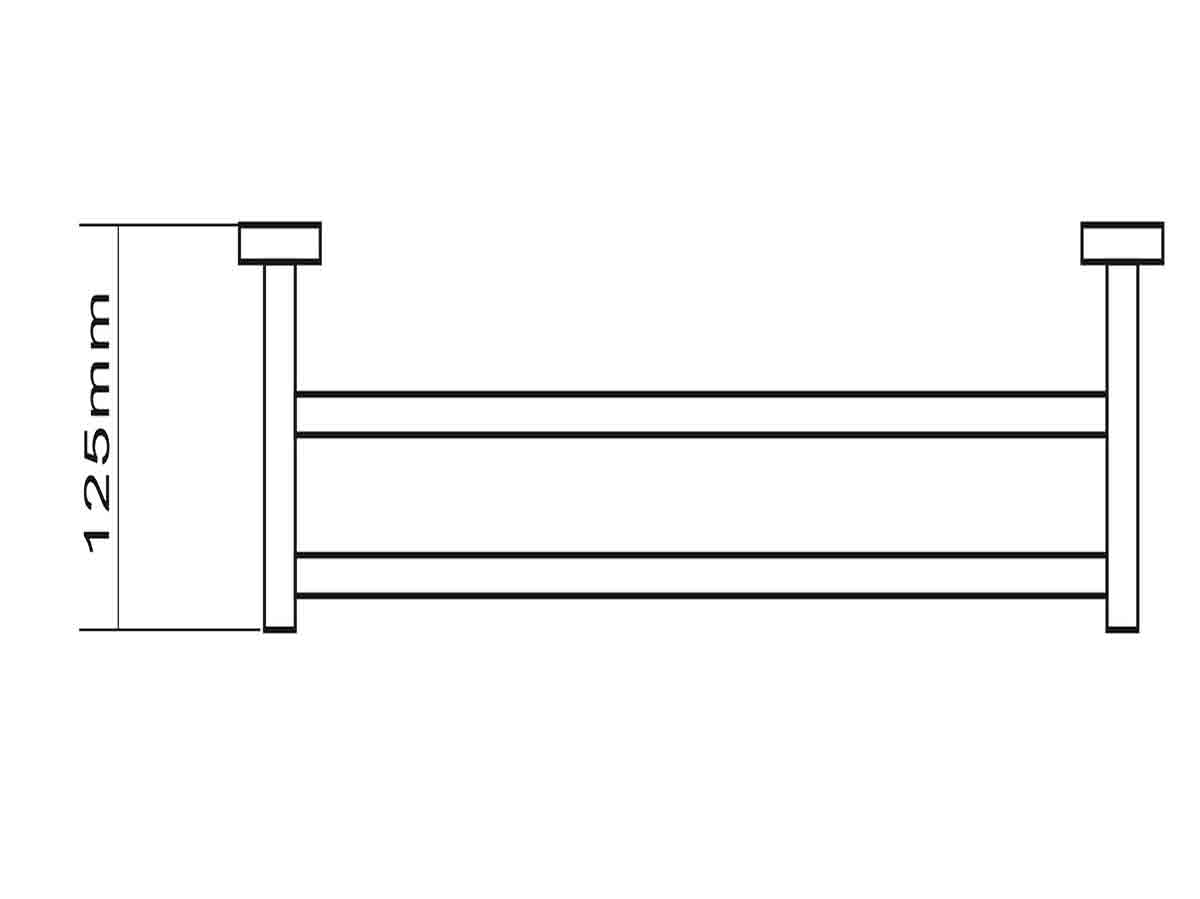 3404-24/3404-28 Double Towel Bar Dimension B