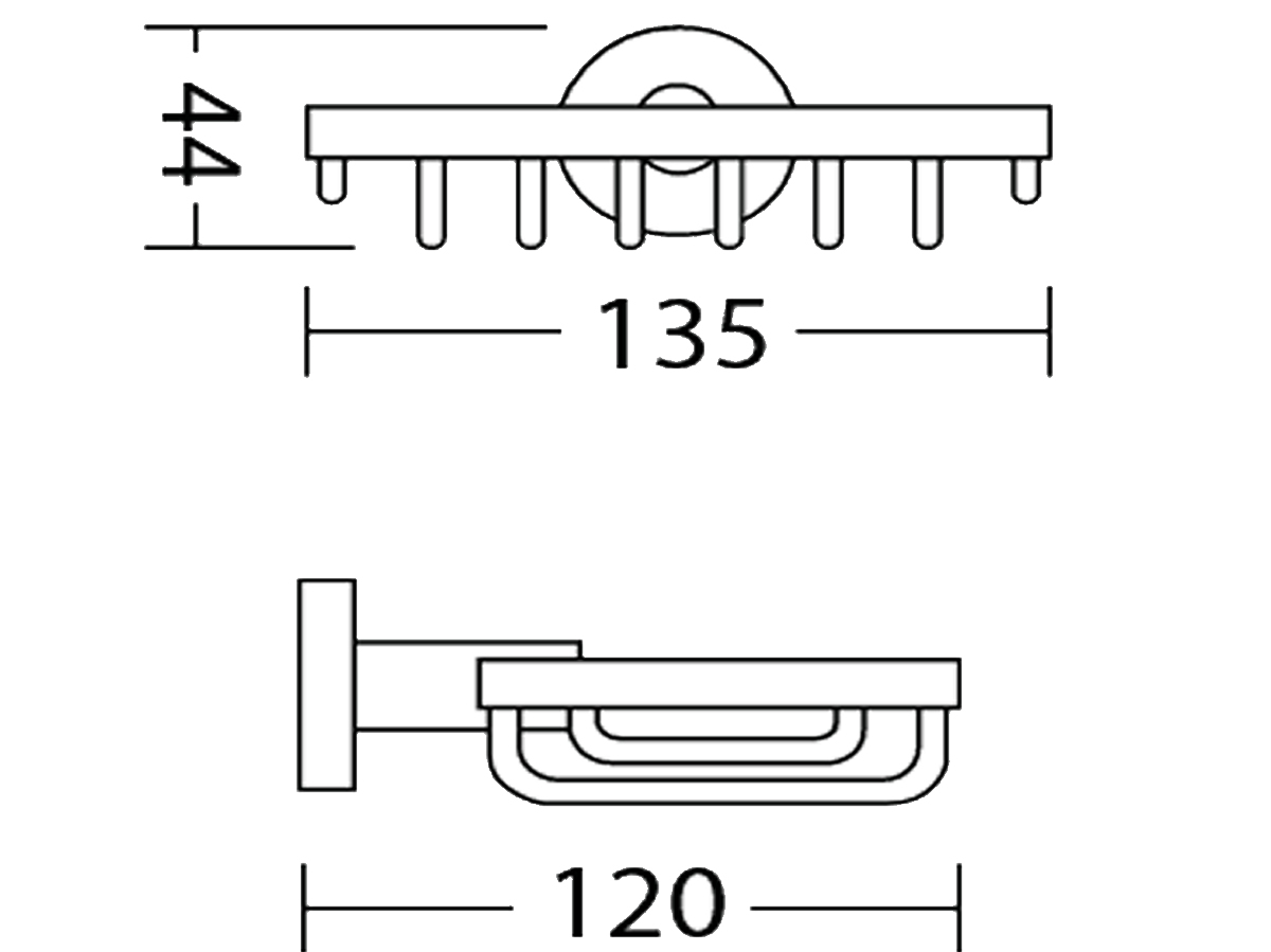 3405B Soap Basket Dimension