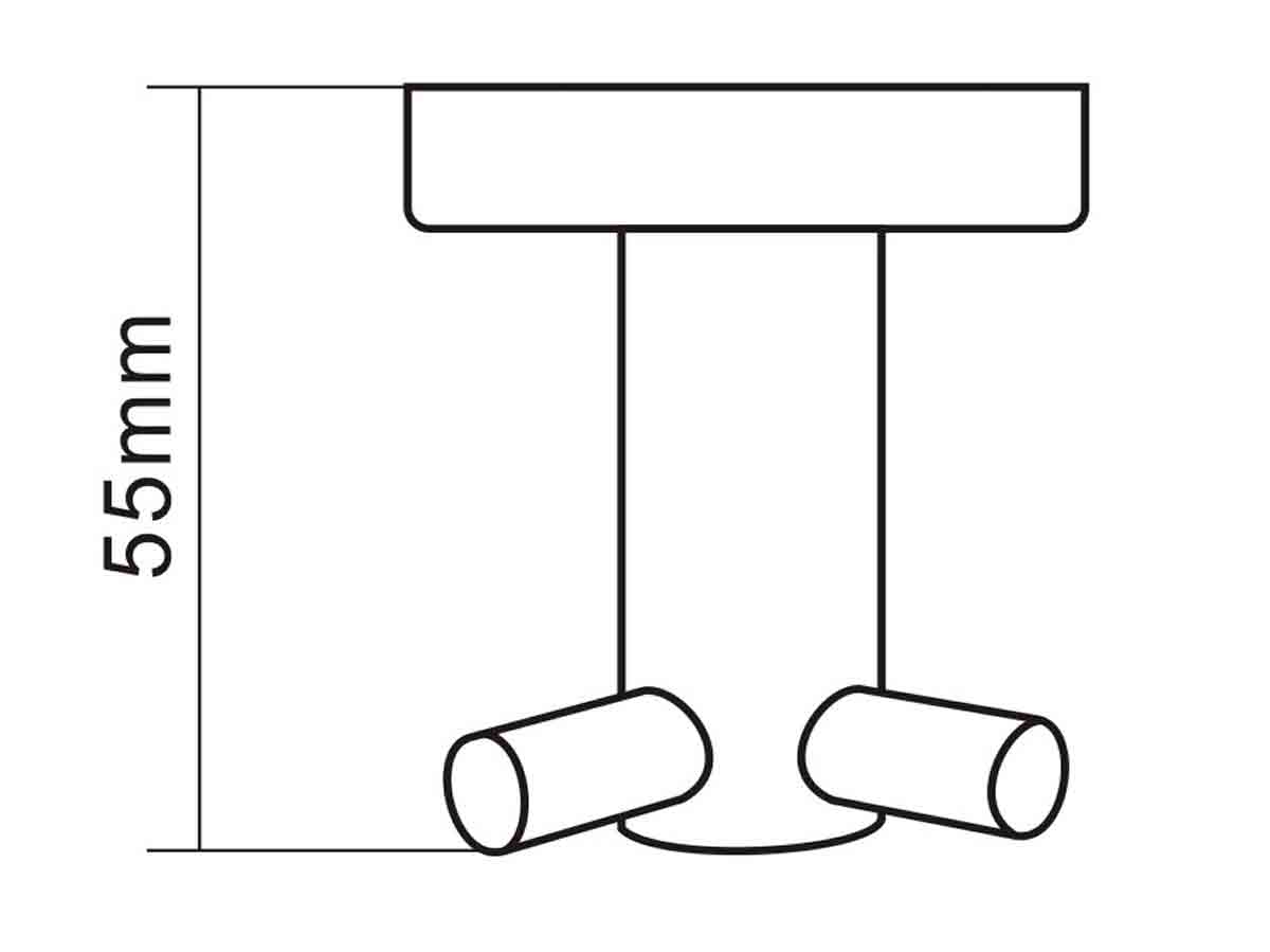 3409 Double Robe Hook Dimension B