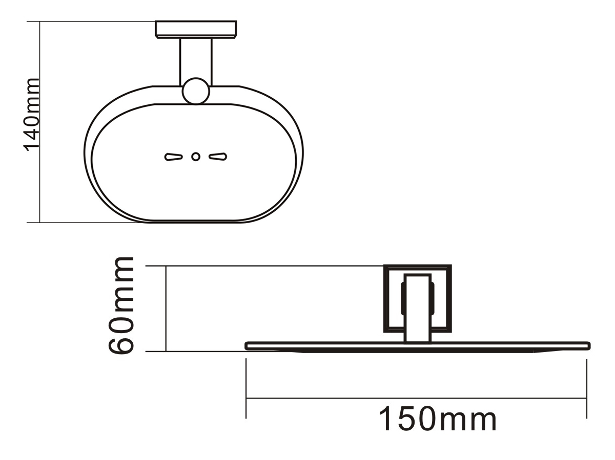 3705A Soap Holder Dimension