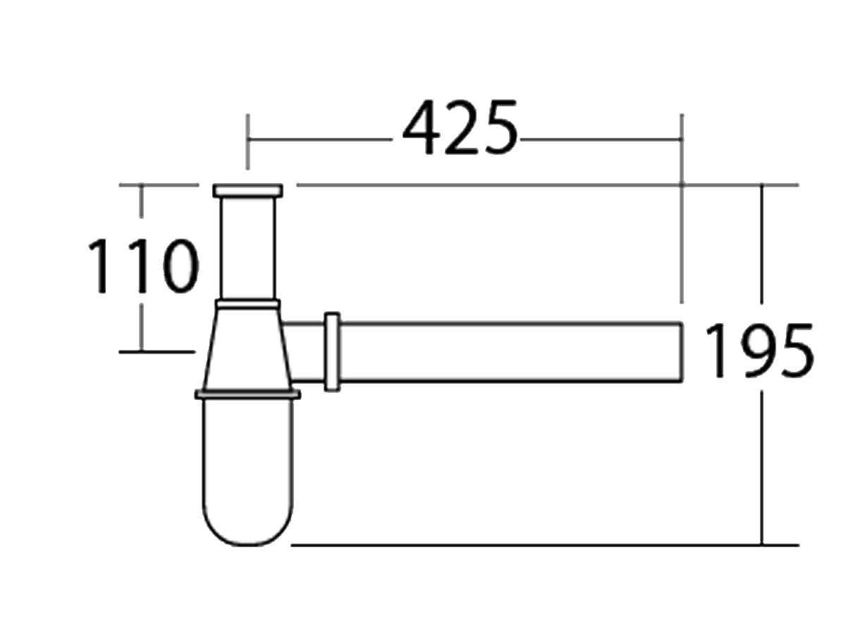 C-64022/C-64012 32MM/40MM Bottle Trap Dimension