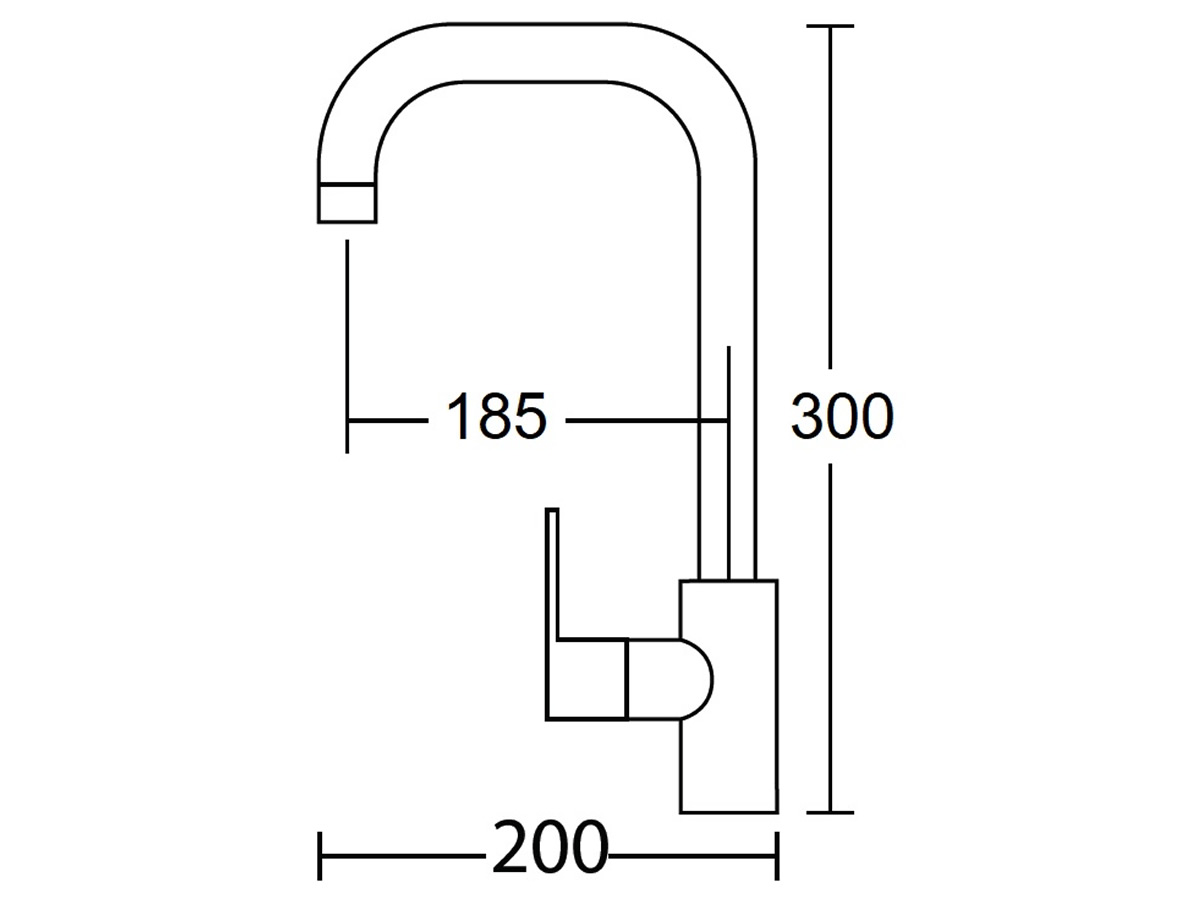 CN-917 Pillar Sink Tap Dimension