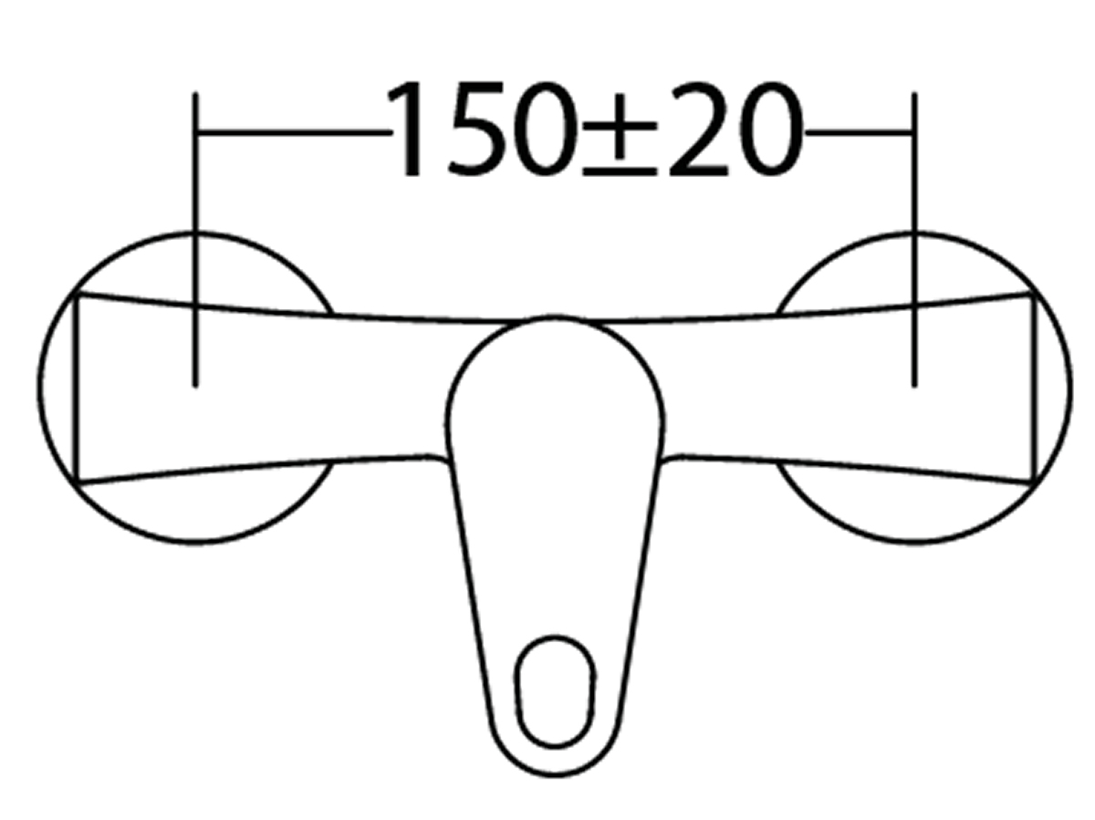 CR-4302 Exposed Shower Mixer Dimension