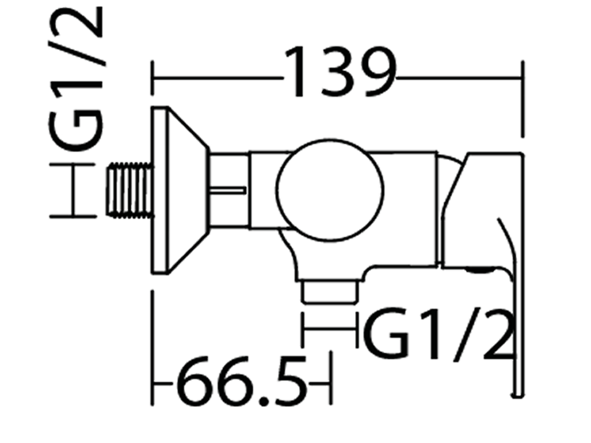 CR-4302 Exposed Shower Mixer Dimension B