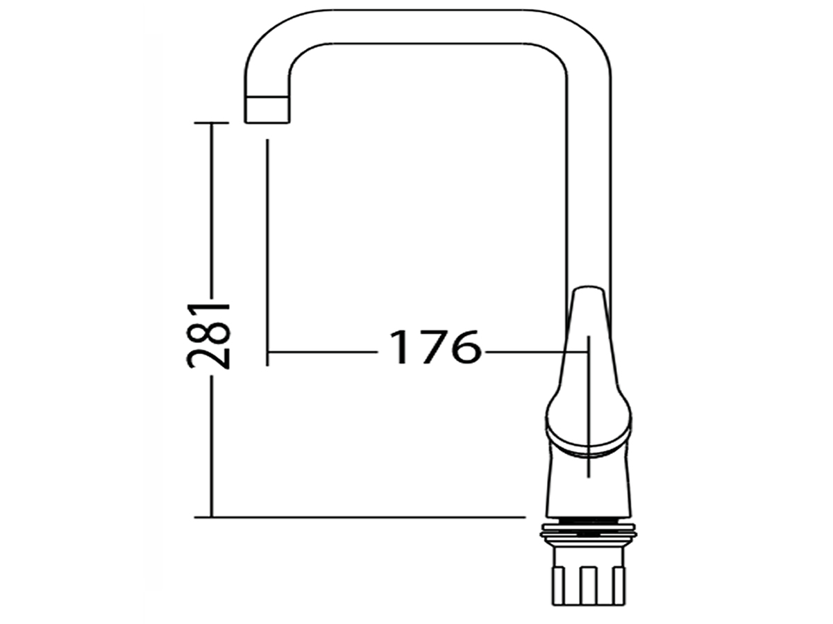 CR-4305 Pillar Sink Mixer Dimension