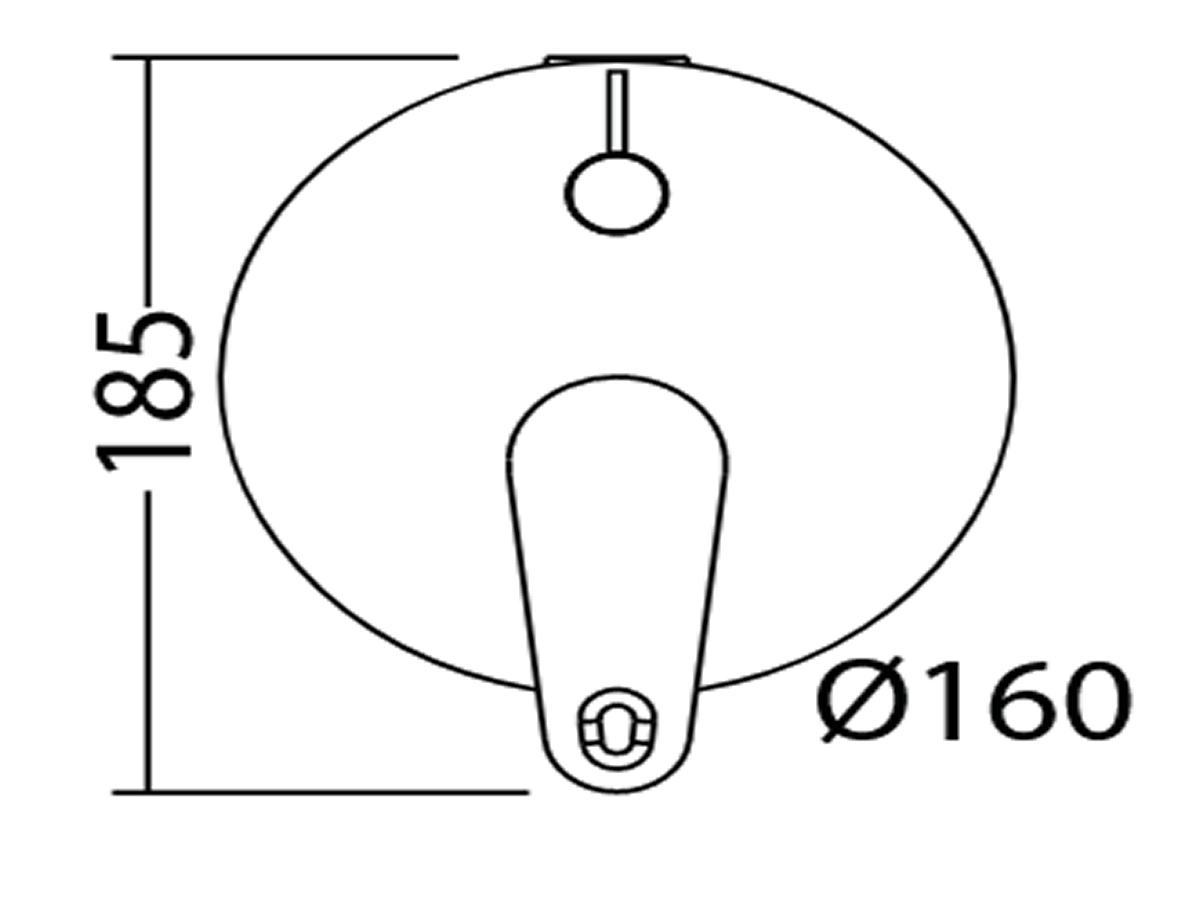 CR-4310 Concealed Bath Shower Mixer with Diverter Dimension