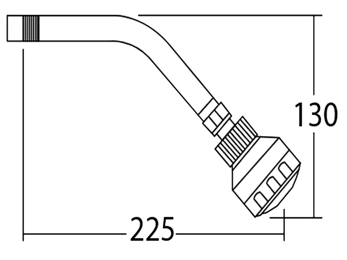 FSH-2704 3-Function Fixed Shower Head Dimension