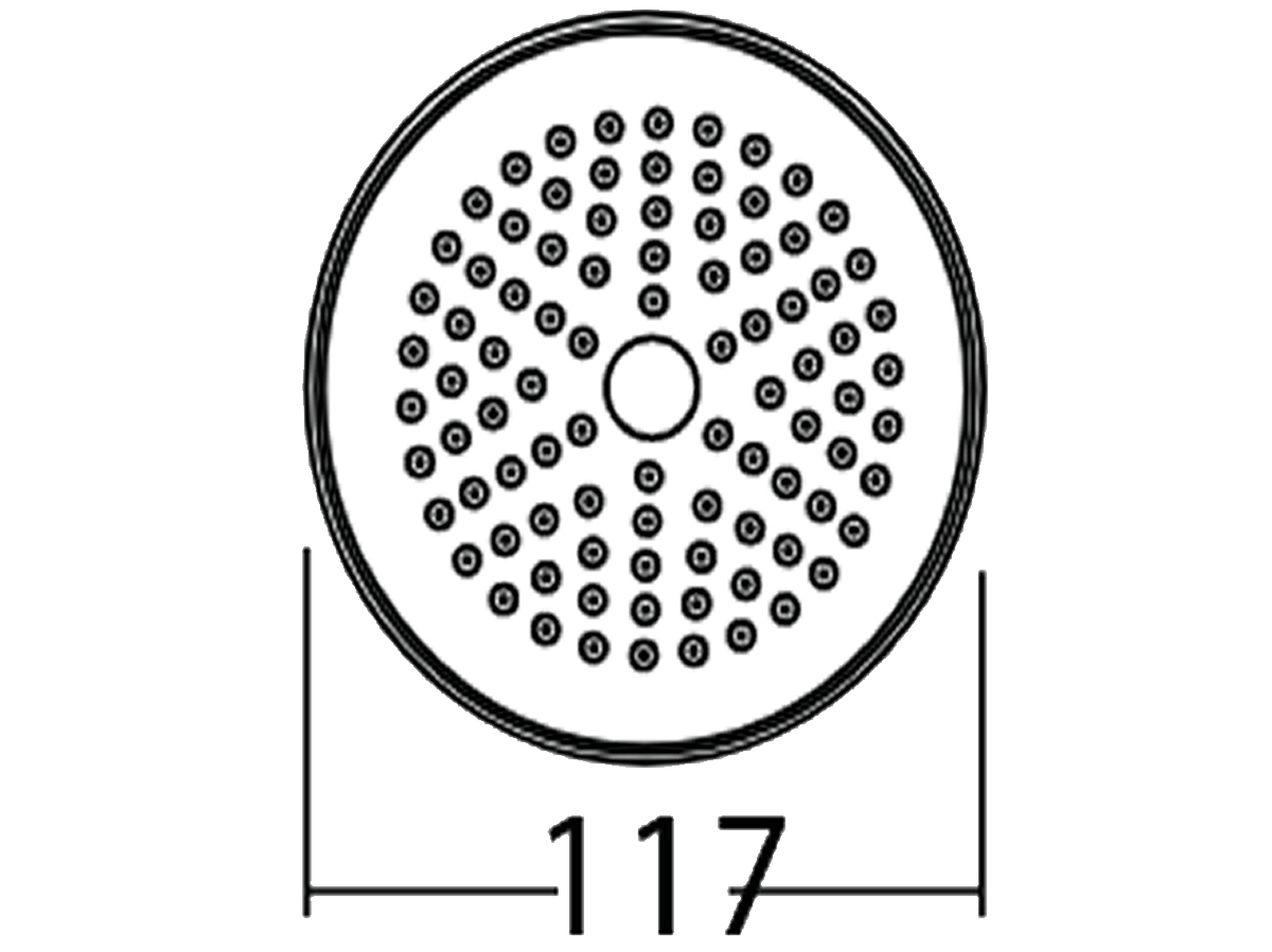FSH-413 1-Function Fixed Shower Head Dimension B