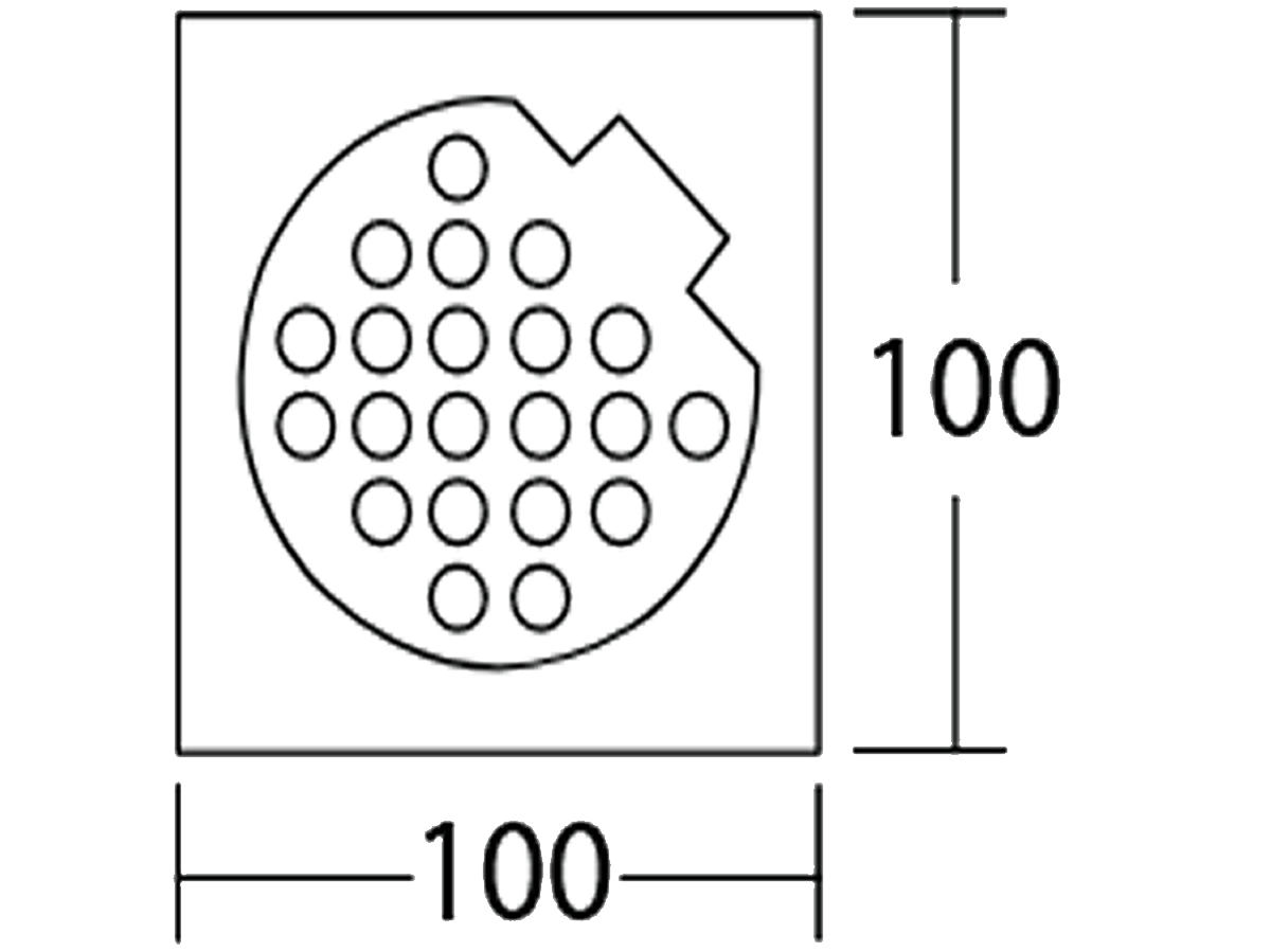 FT210 Floor Trap 100mm x 100mm Dimension