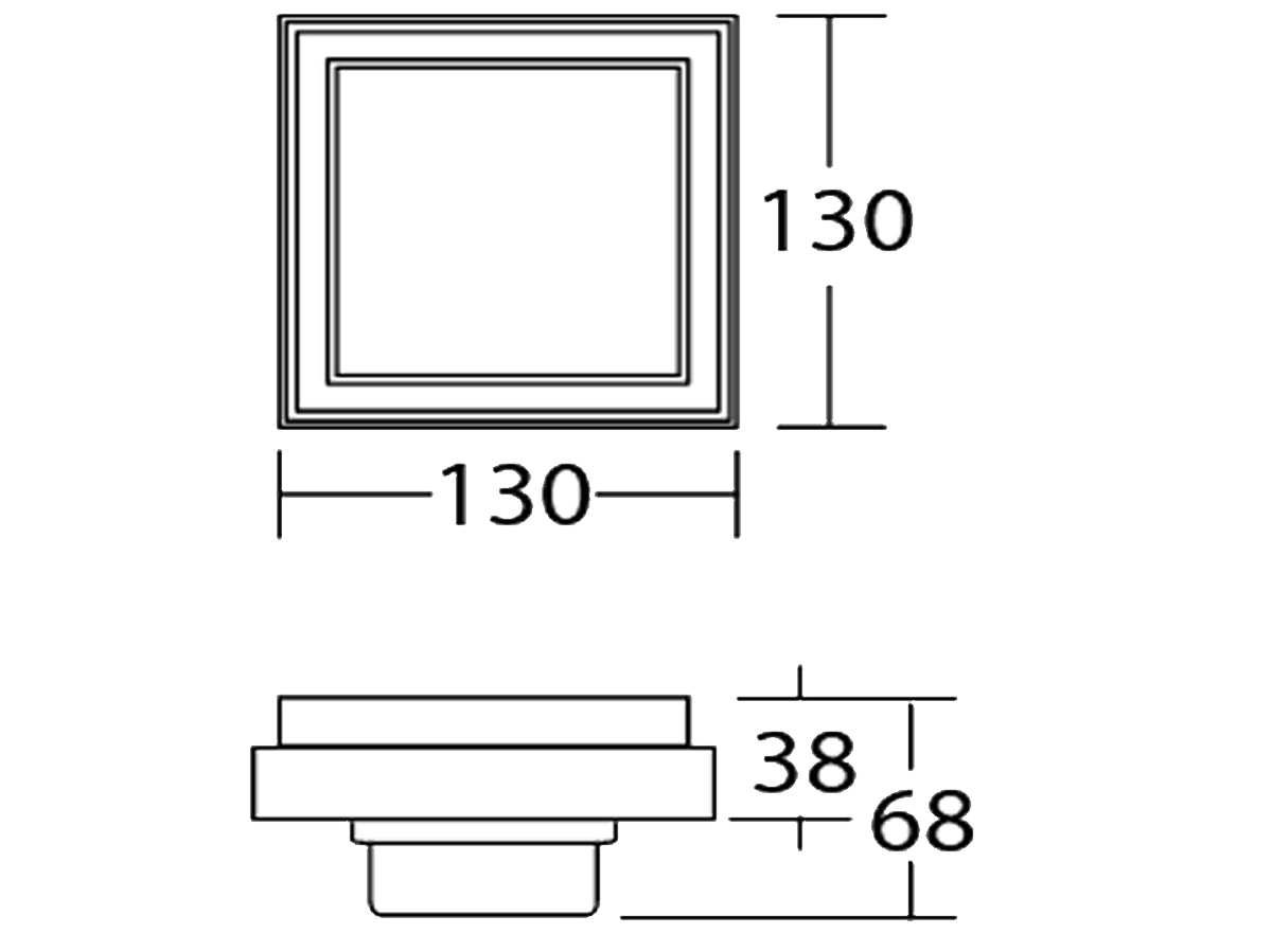 FT268 Floor Trap 150mm x 150mm Dimension