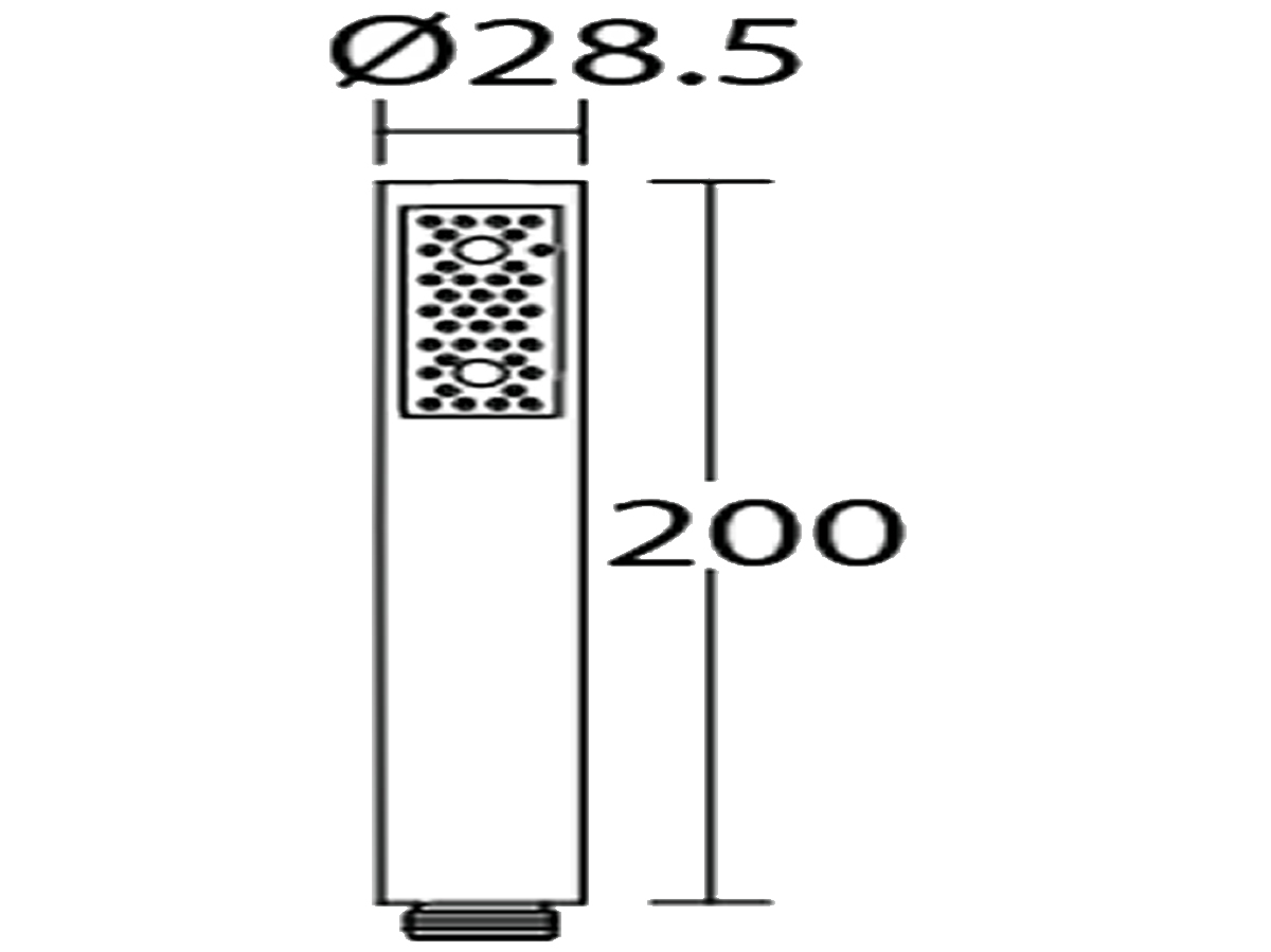 2104 1-Function Hand Shower Dimension