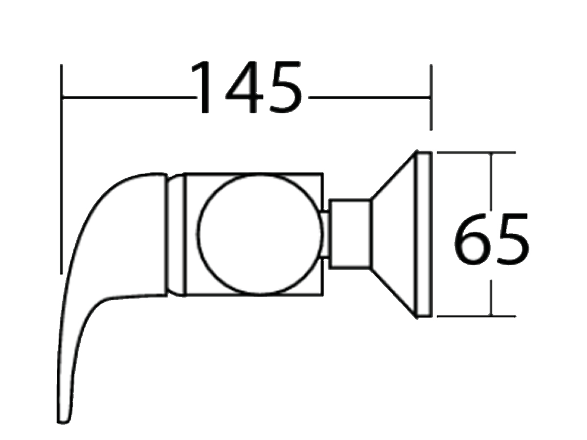IE-5702 Exposed Shower Mixer Dimension