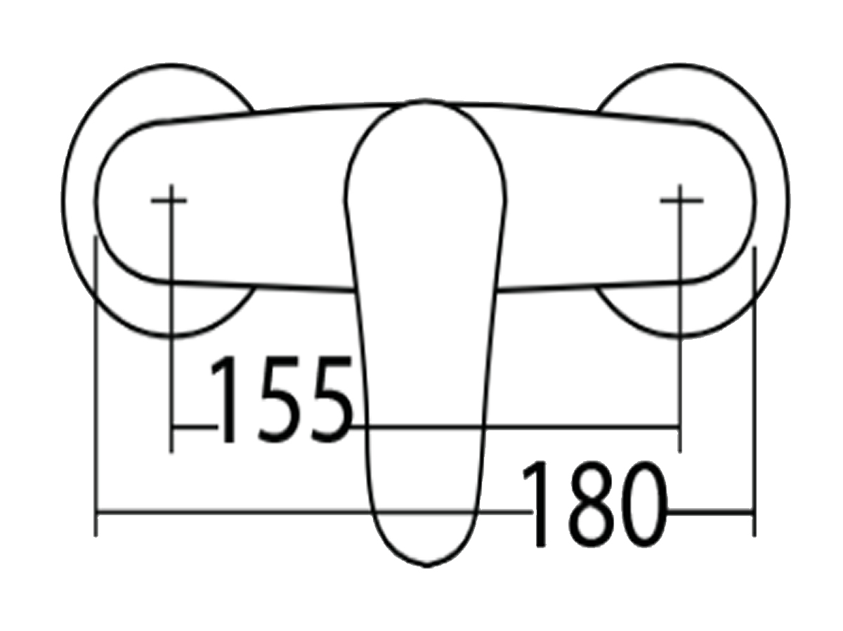 IE-5702 Exposed Shower Mixer Dimension B