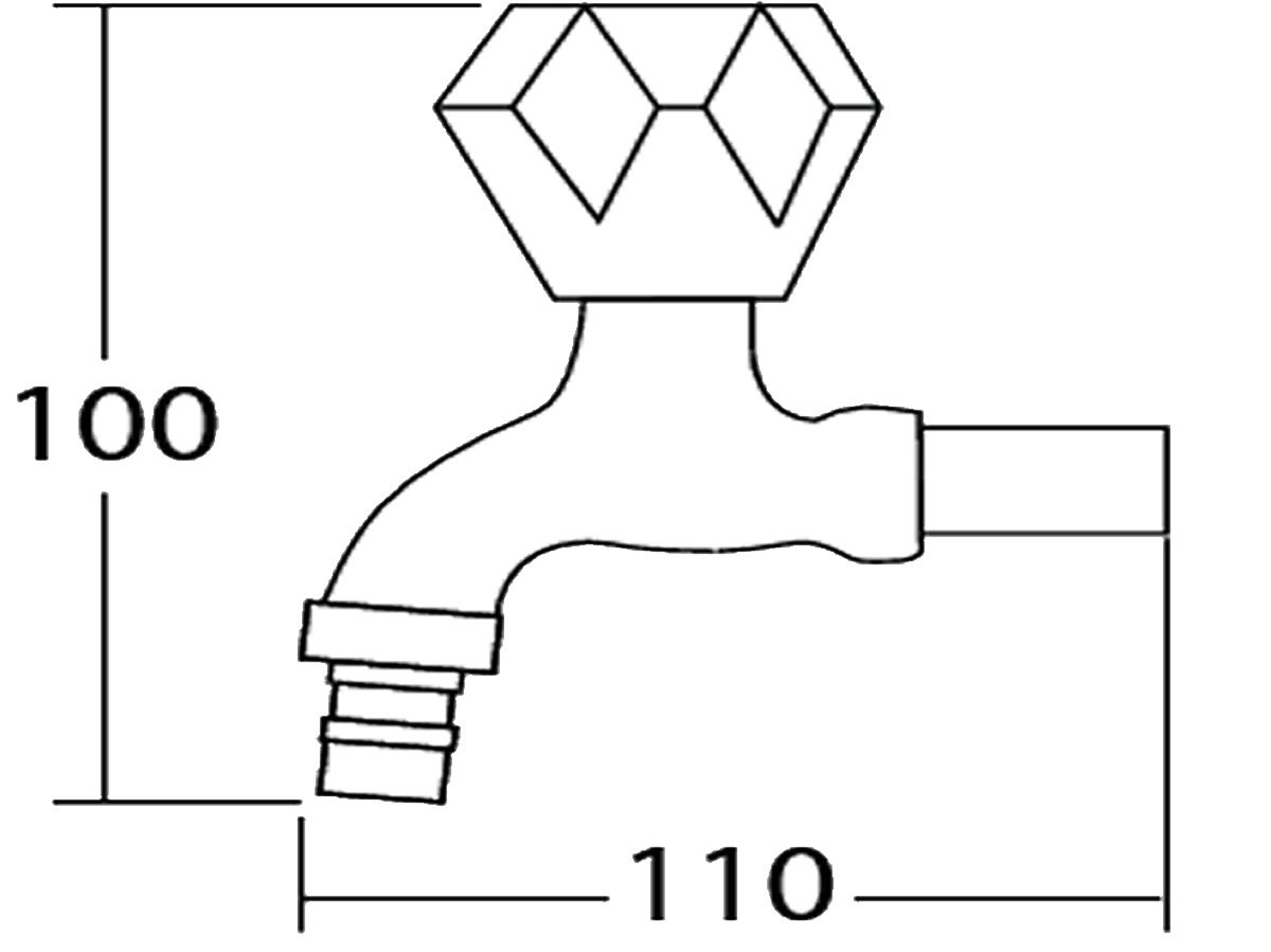 32037-R1 Hose Bib Tap Dimension