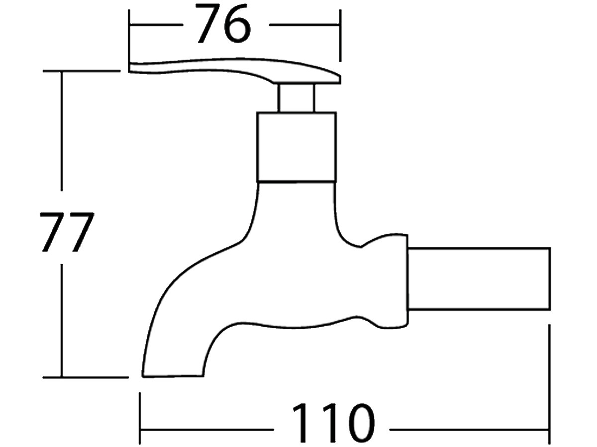 32013-S1 Wall Bib Tap Dimension