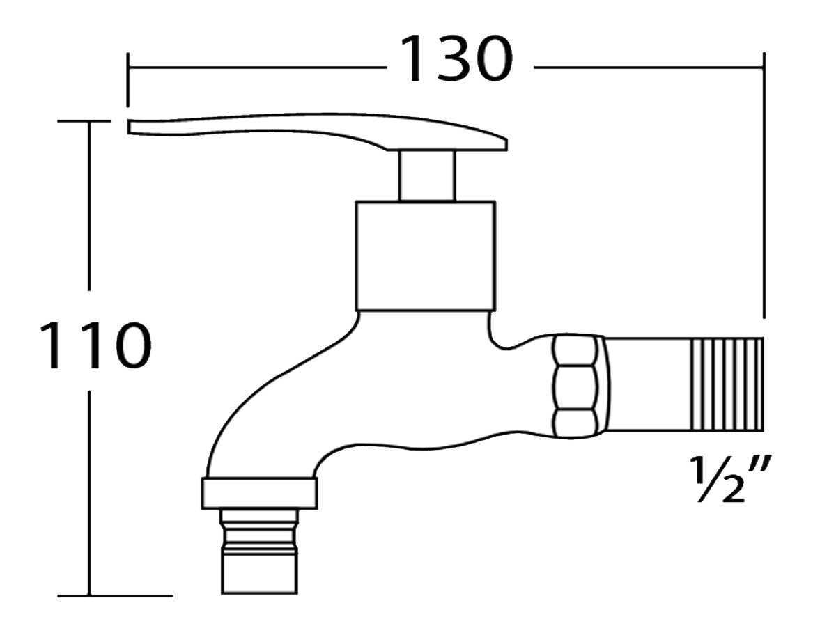 32037-S1 Hose Bib Tap Dimension