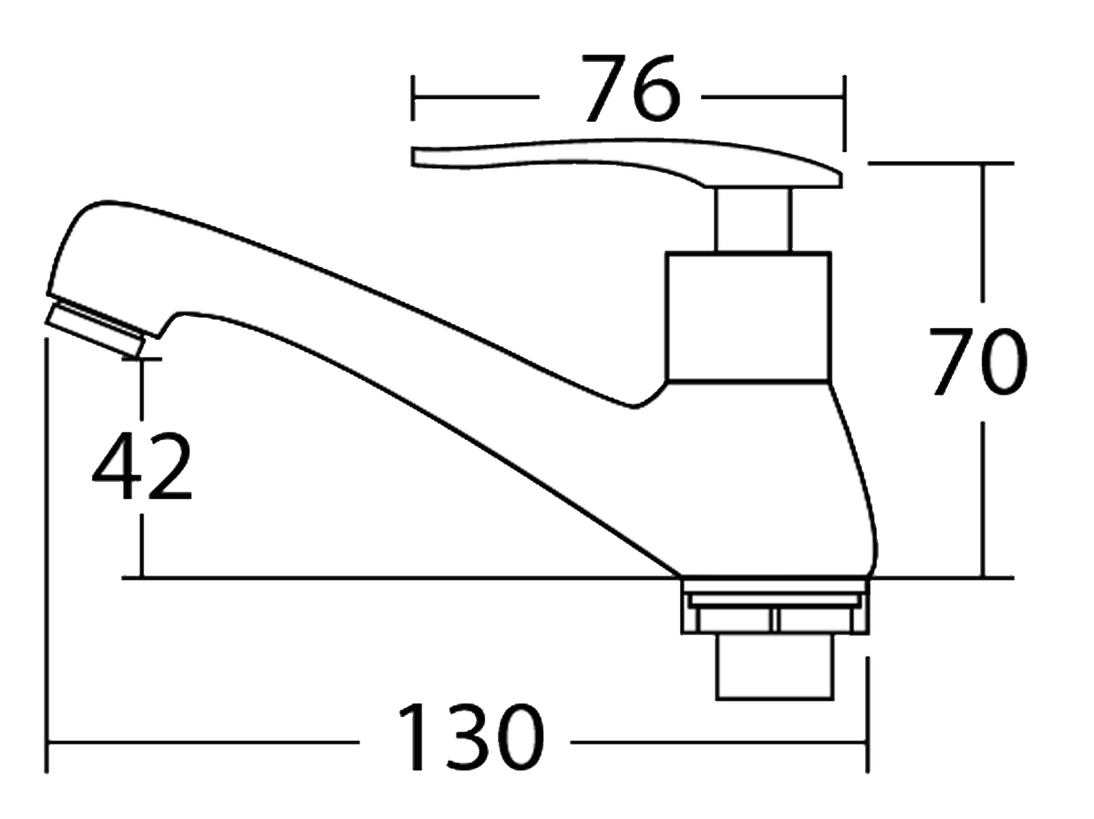 33014-S1 Basin Pillar Tap Dimension