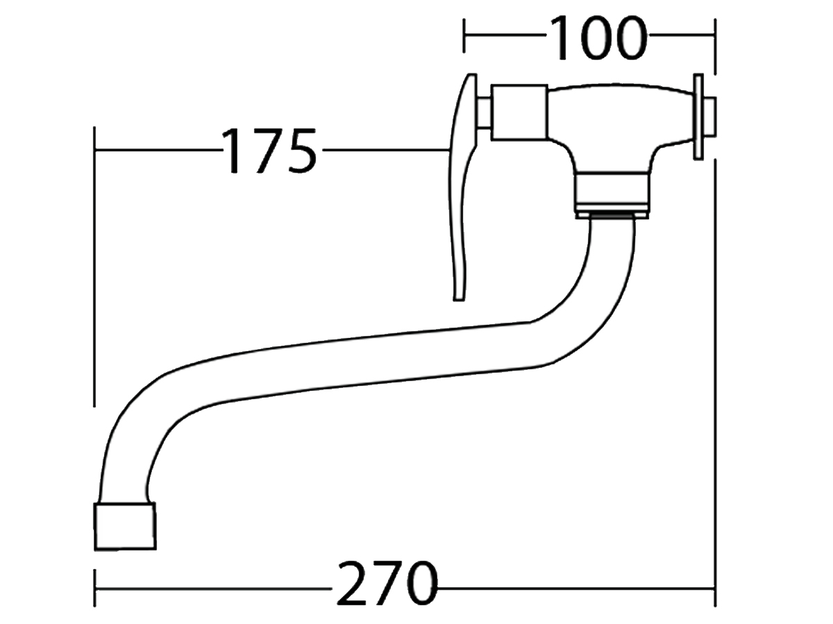 74012-S1 Ablution Tap Dimension