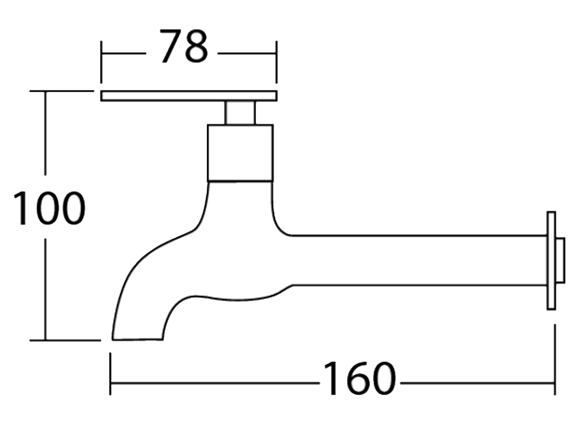 32013L-S2 Long Bib Tap Dimension