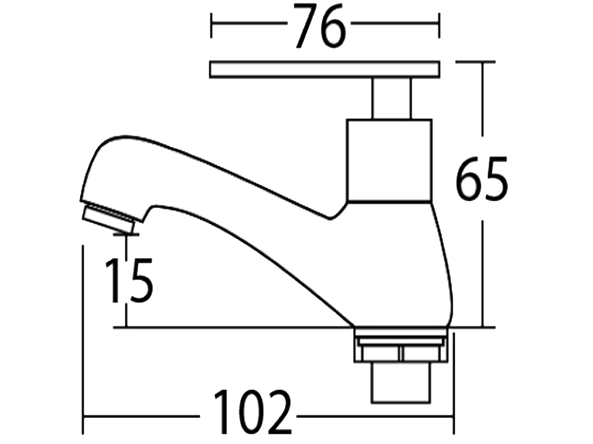 33014-S2 Basin Pillar Tap Dimension