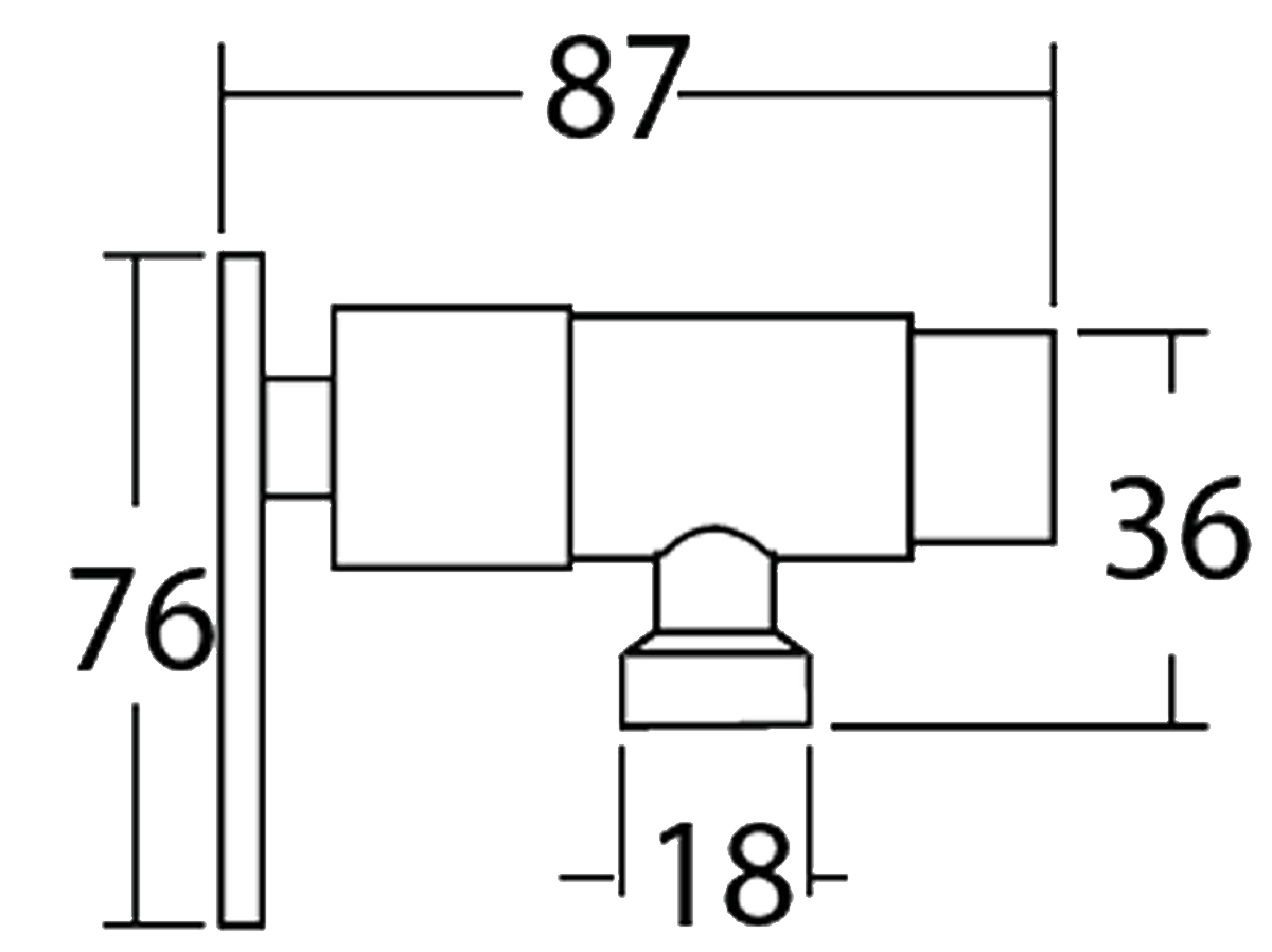 33007-S3 Angle Valve Dimension