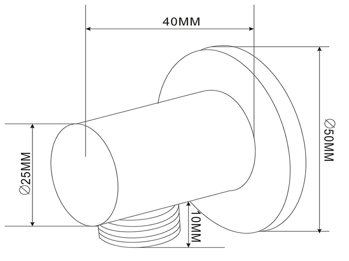 SC-9N Shower Connector Dimension