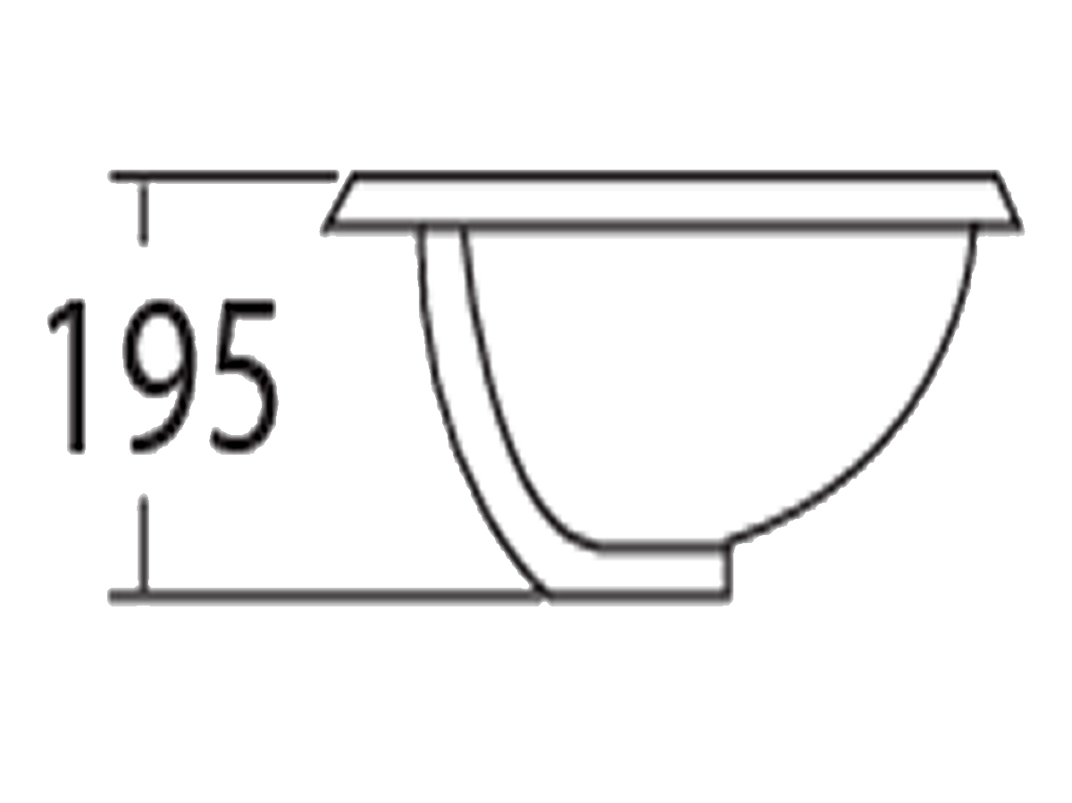 WB-4400 Vanity Top Basin Dimension B