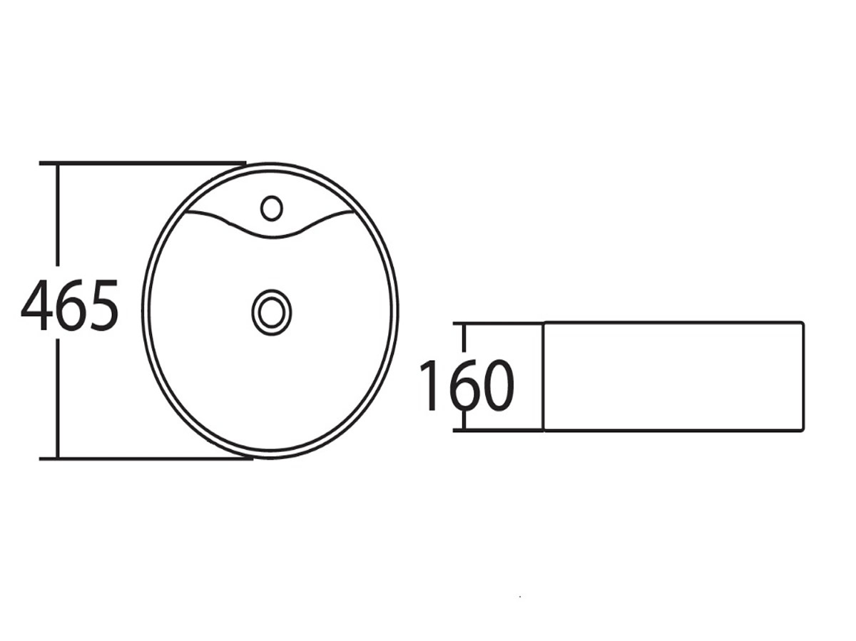 WB-525 Countertop Basin Dimension