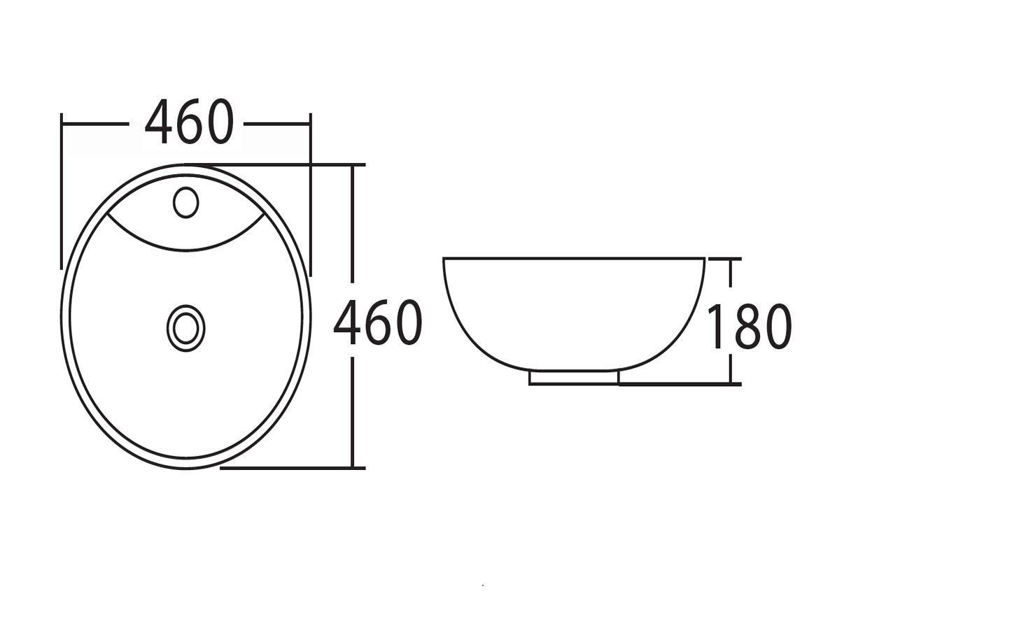 WB-527 Countertop Basin Dimension