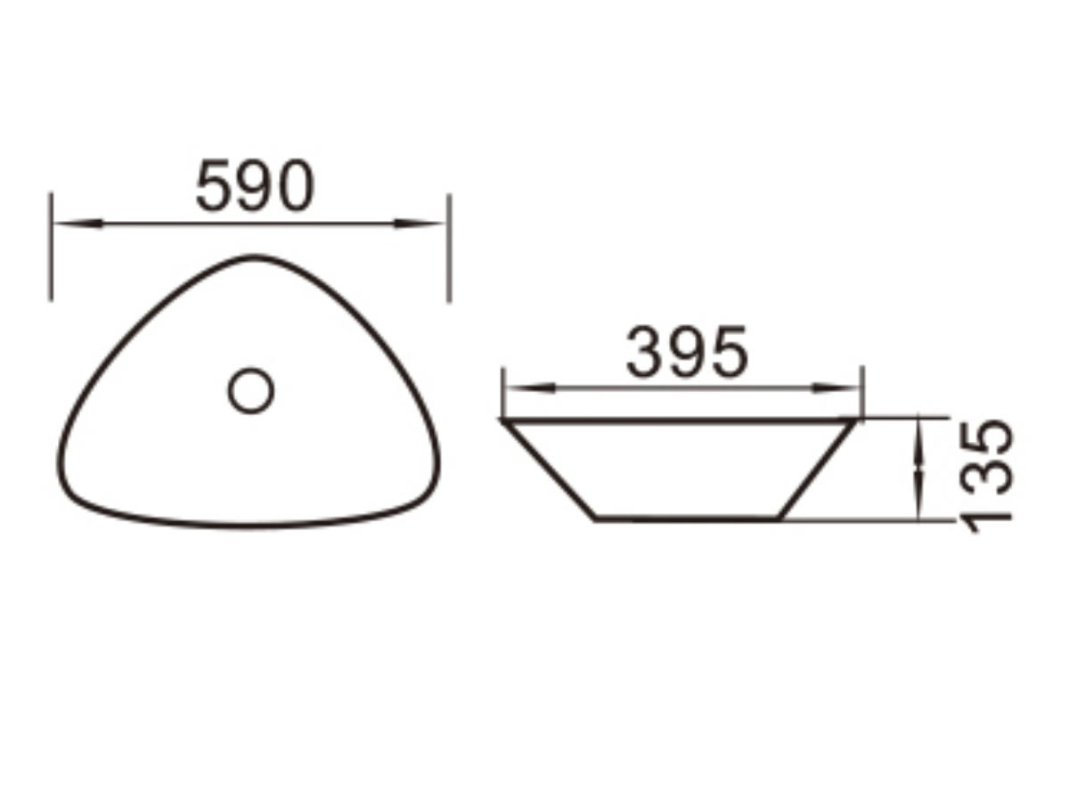 WB-543 Countertop Basin Dimension