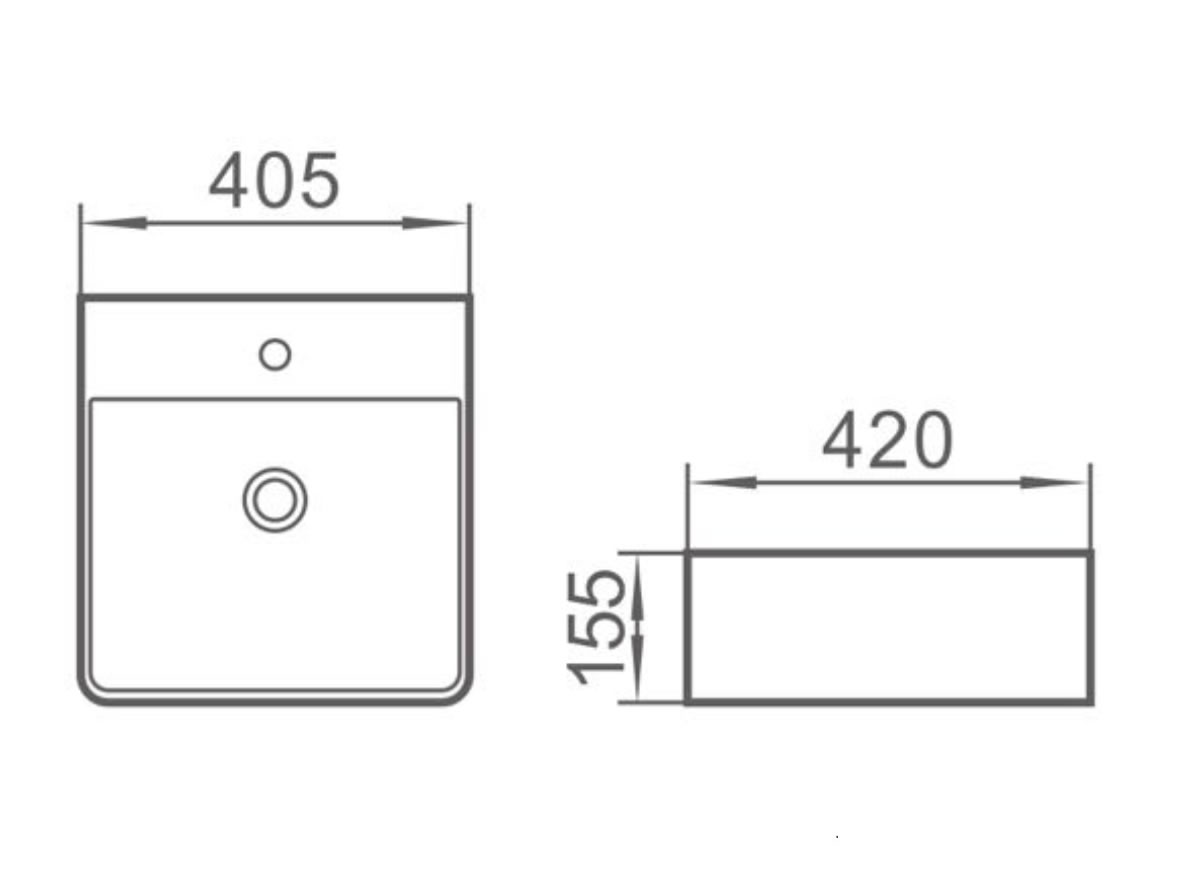 WB-561 Countertop Basin Dimension