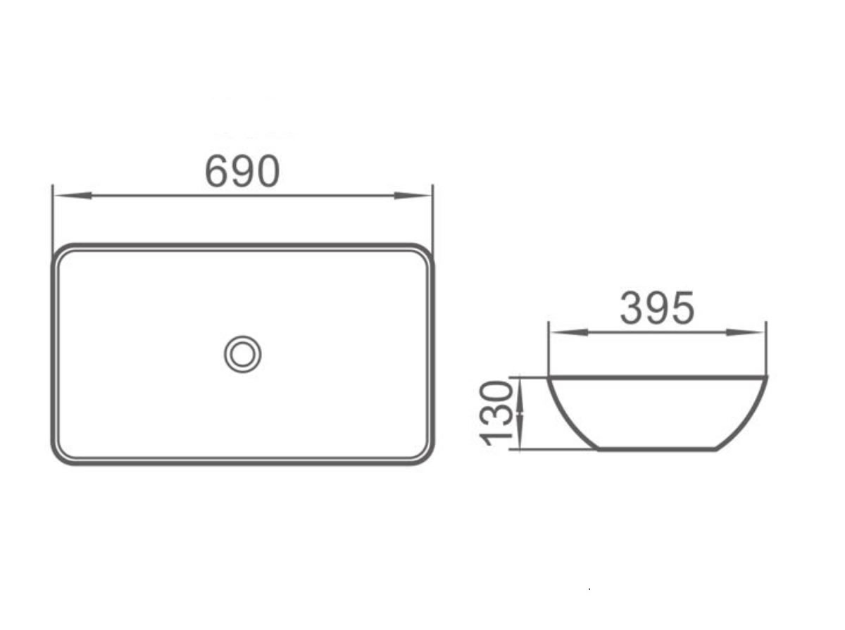 WB-562 Countertop Basin Dimension