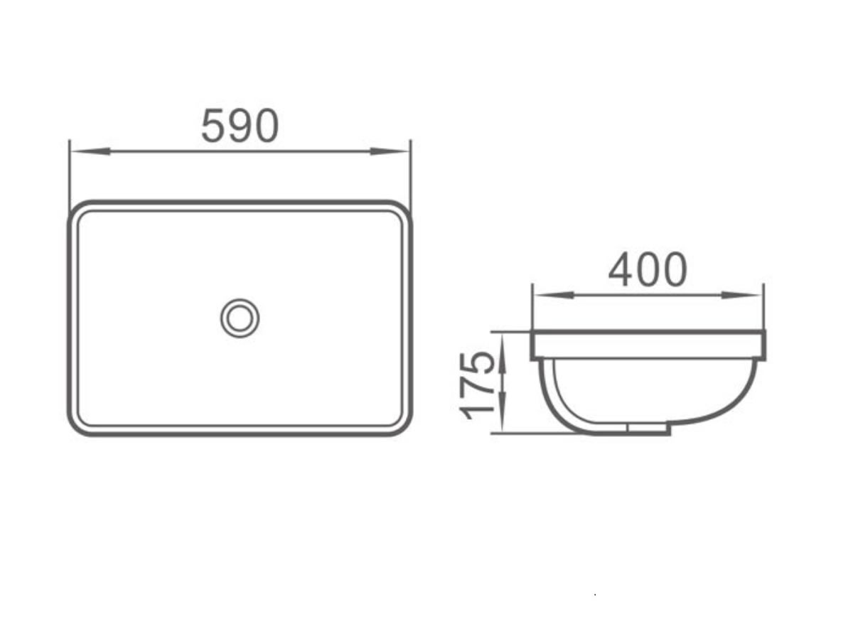 WB-563 Countertop Basin Dimension