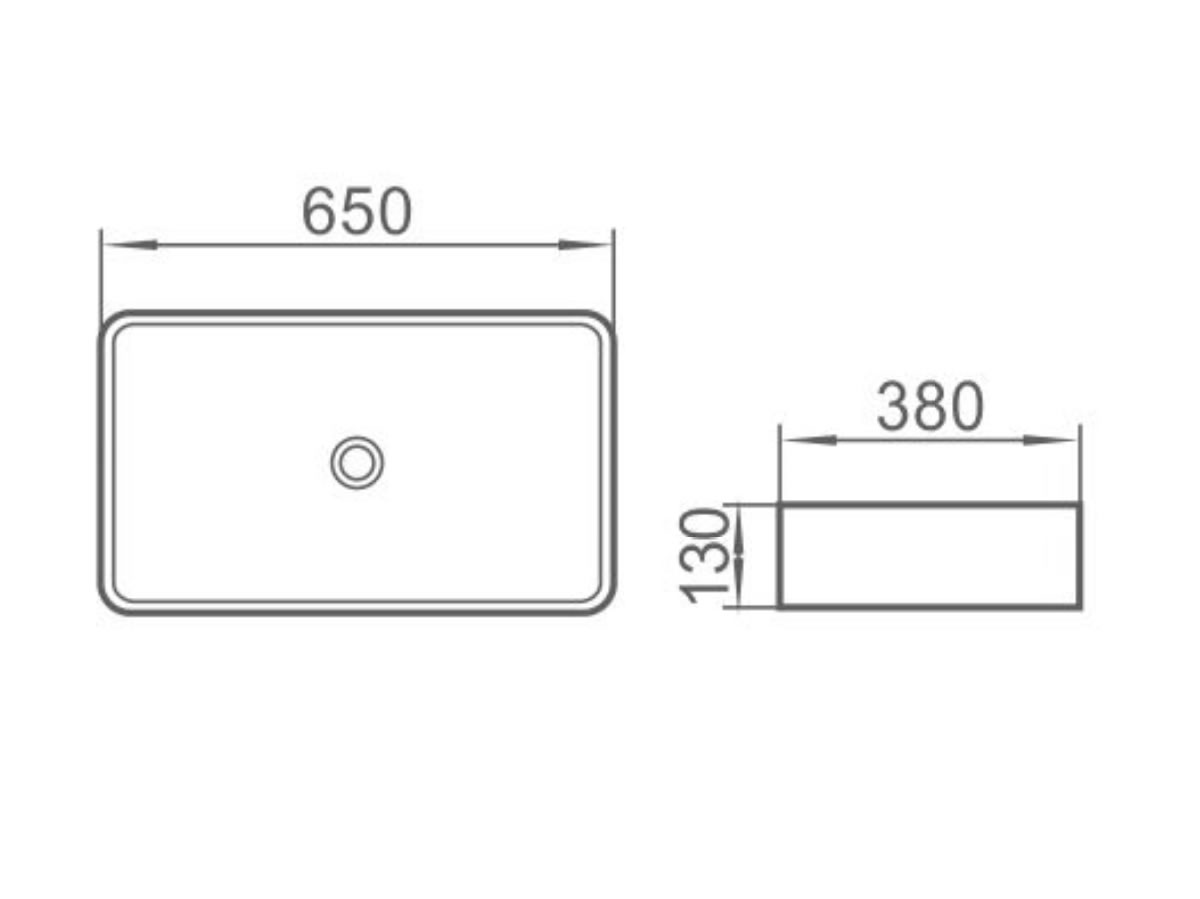 WB-564 Countertop Basin Dimension