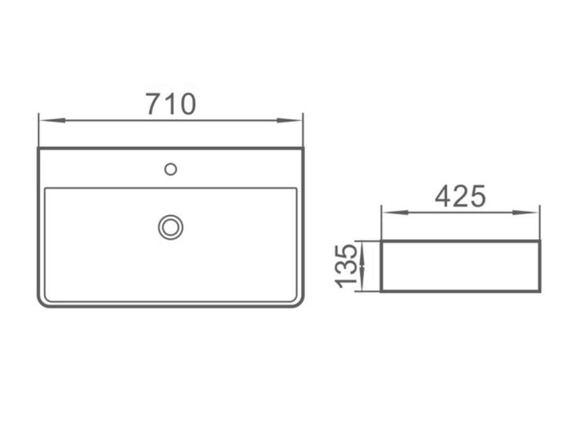 WB-565 Countertop Basin Dimension