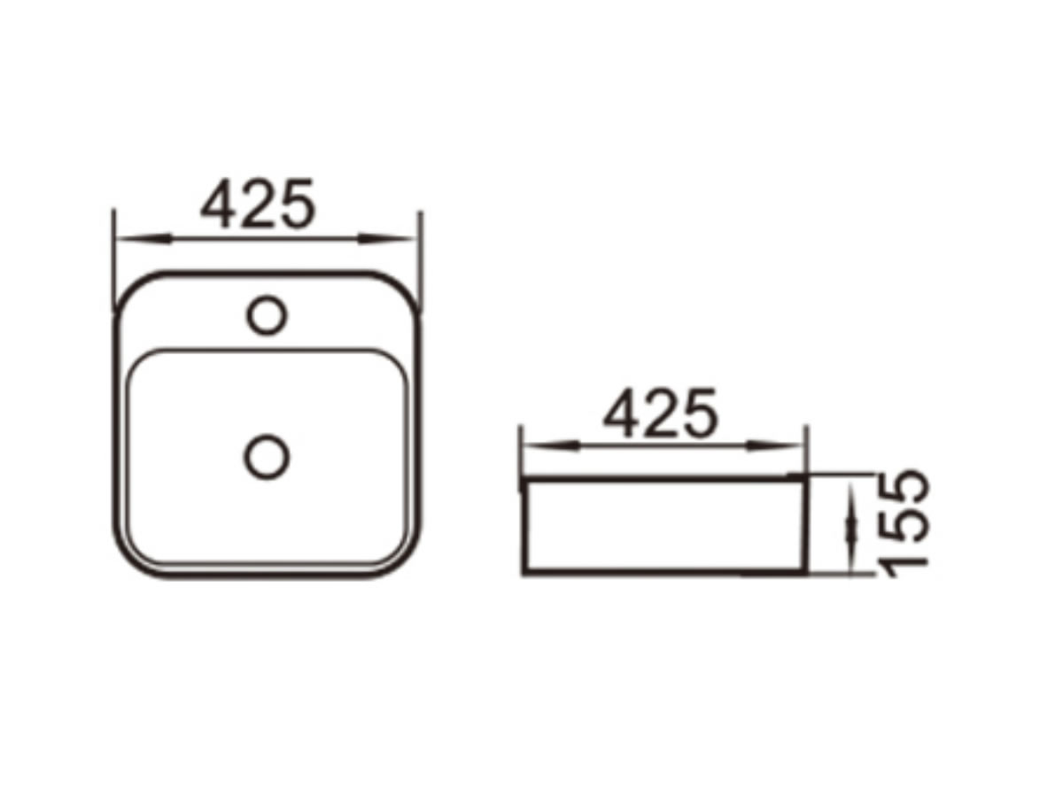 WB-931 Countertop Basin Dimension