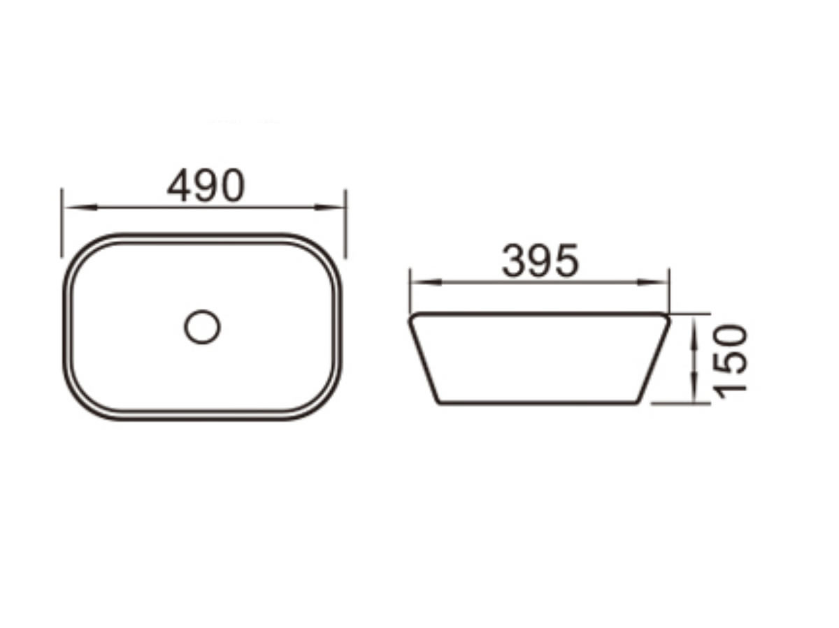 WB-934 Countertop Basin Dimension