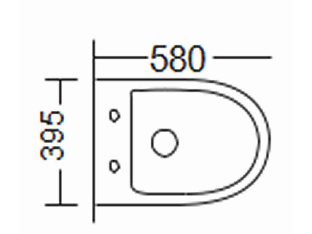 WC-313P Wall Hung Water Closet Dimension B
