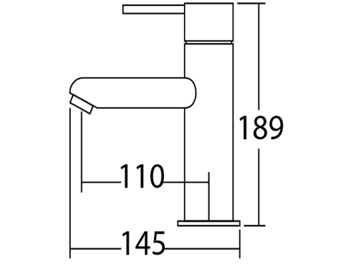 WV-2201 Basin Mixer Dimension