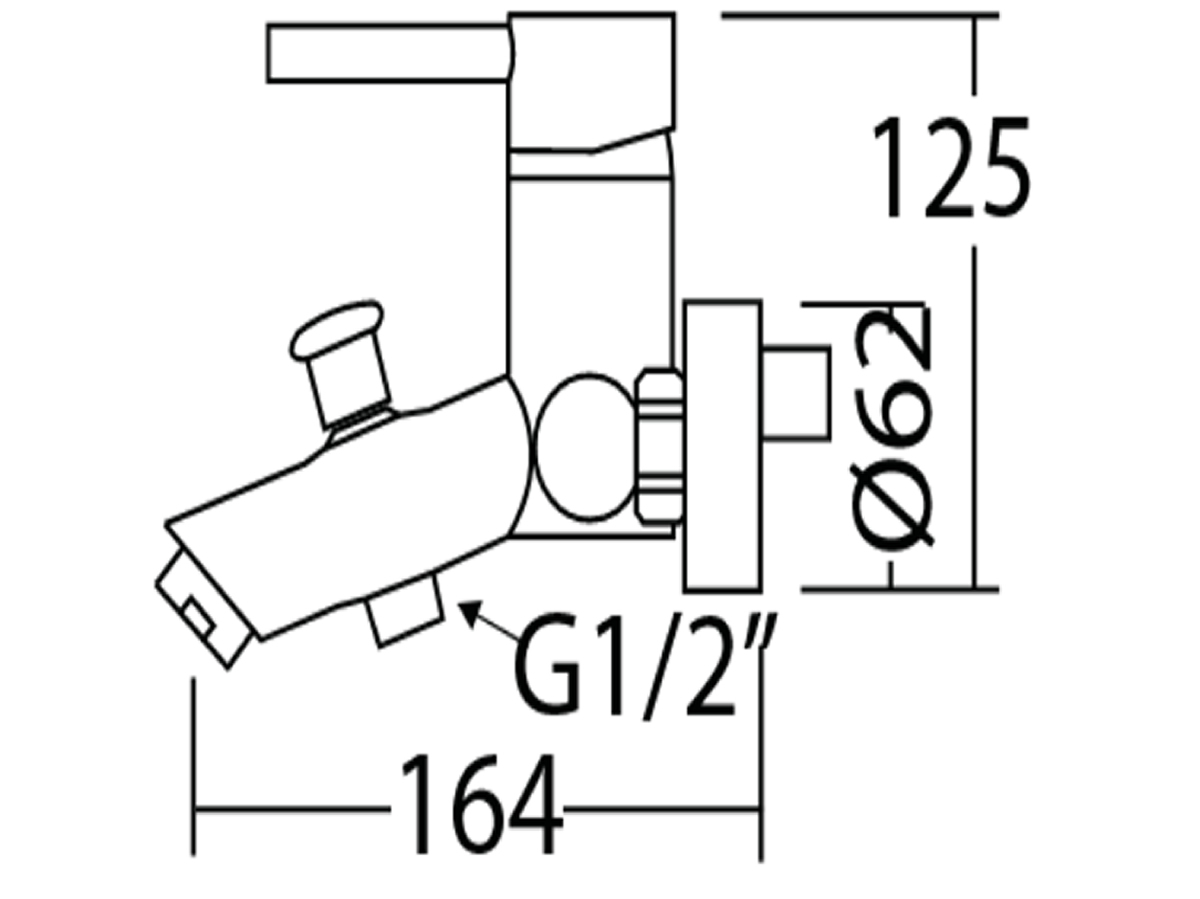 WV-2204 Concealed Shower Mixer Dimension
