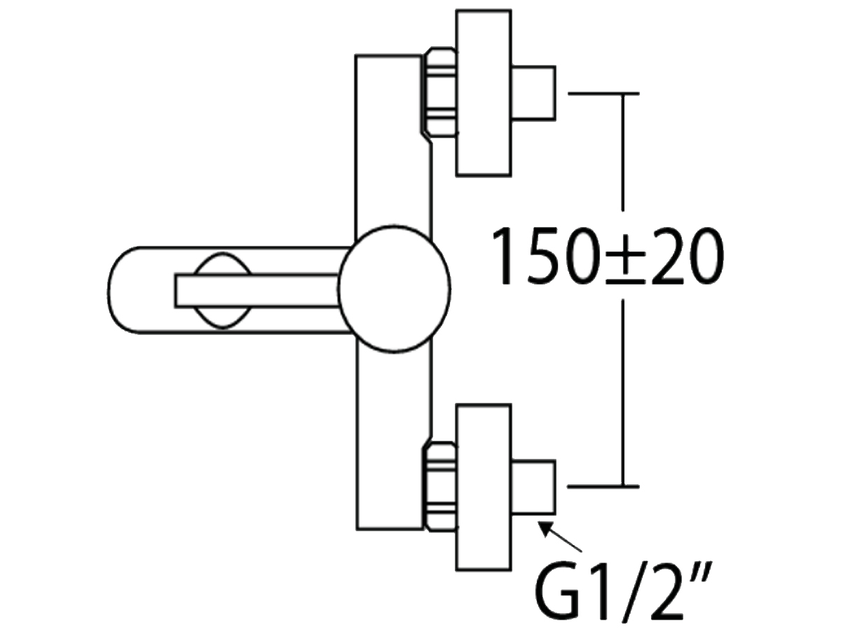 WV-2204 Concealed Shower Mixer Dimension B