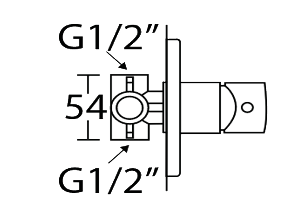 WV-S719 Concealed Shower Mixer Dimension B