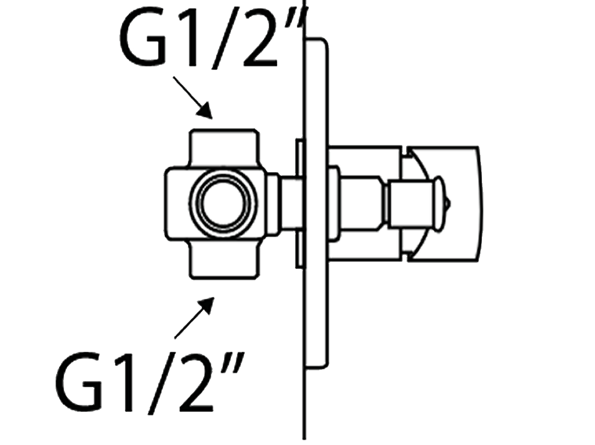 WV-S720 Concealed Bath Shower Mixer with Diverter Dimension B