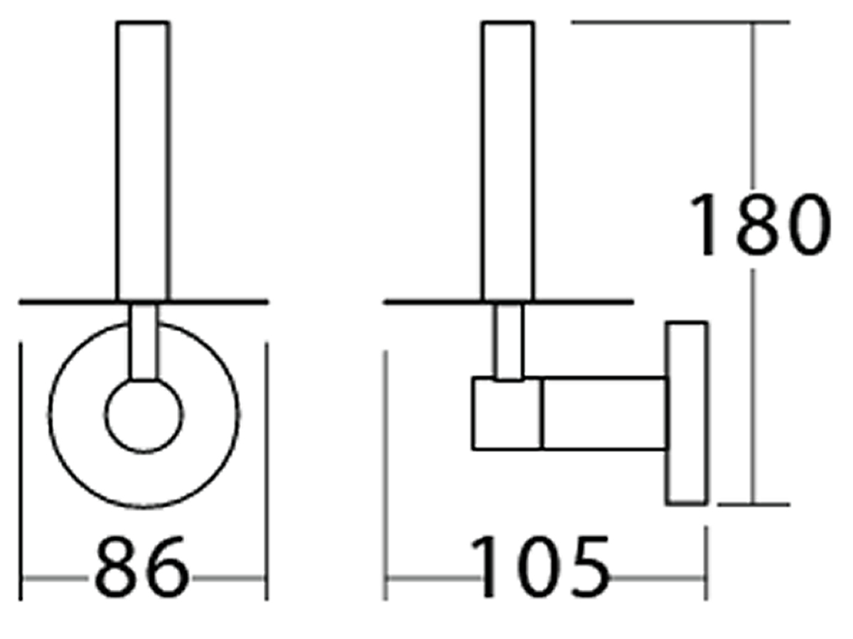 PH-4207A Toilet Paper Holder Dimension