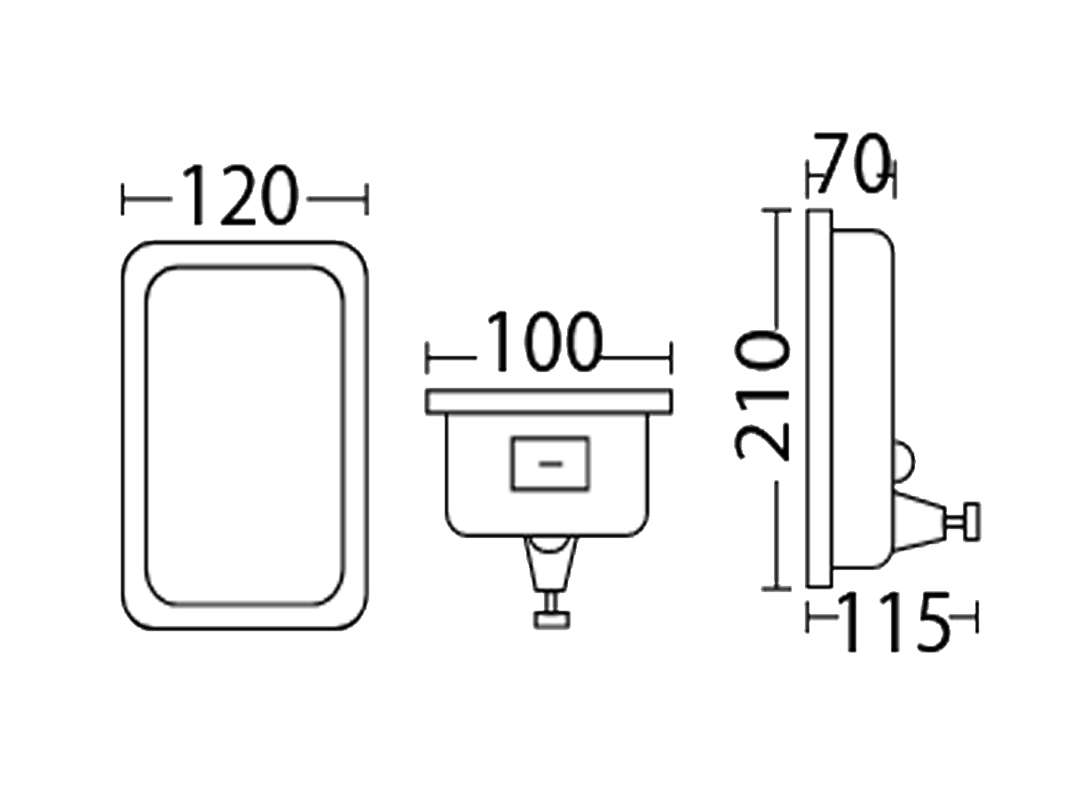 V-7100 Liquid Soap Dispenser Dimension